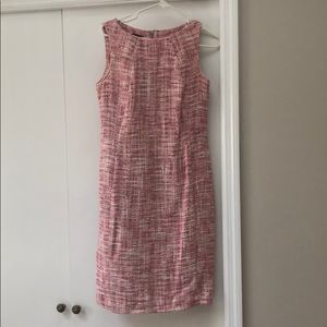 Talbots pink tweed dress
